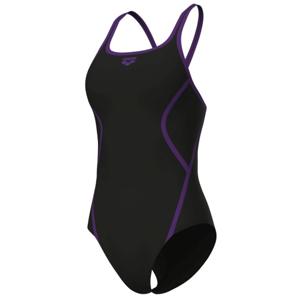 Купальник закритий для жінок Arena PRO_FILE SWIMSUIT SOLID чорний, фіолетовий Жін